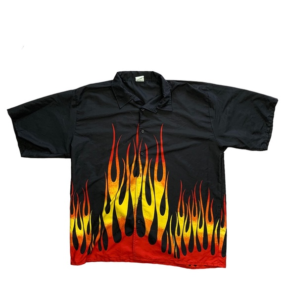 Other - Vintage Y2K flame button up